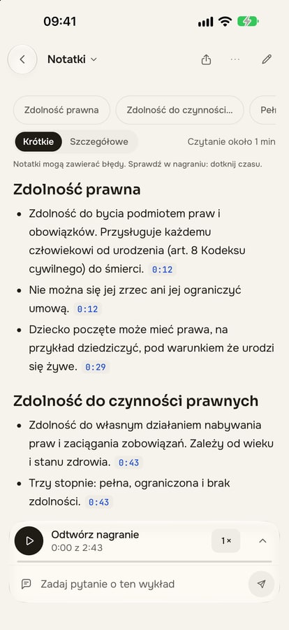Notatka w jasnym motywie